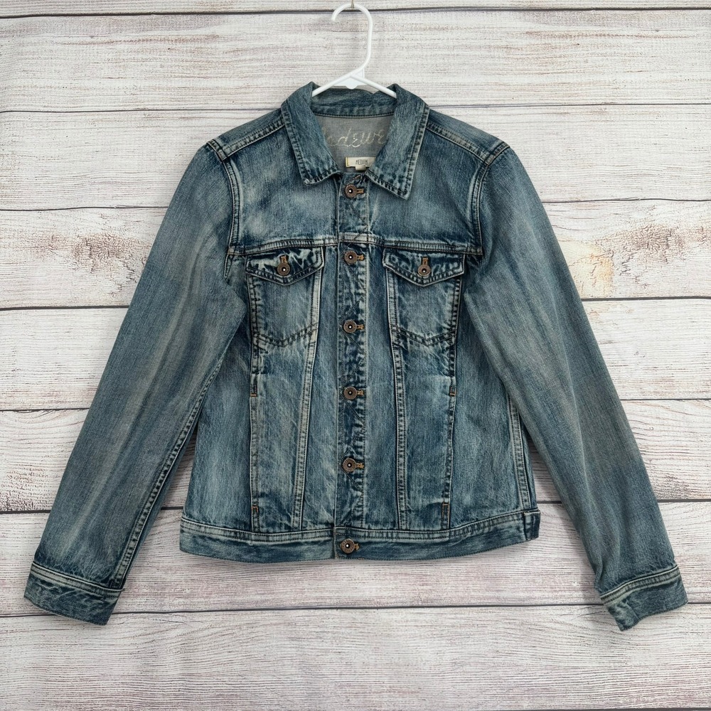 Madewell Denim Jacket Womens Medium Blue 100% Cotton Trucker Style 28394